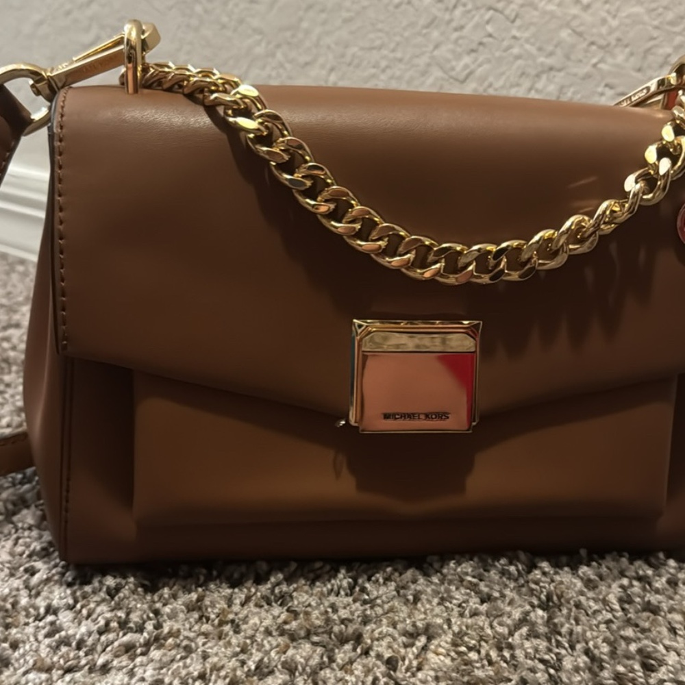 Michael Kors Cece Medium Brown Shoulder Bag